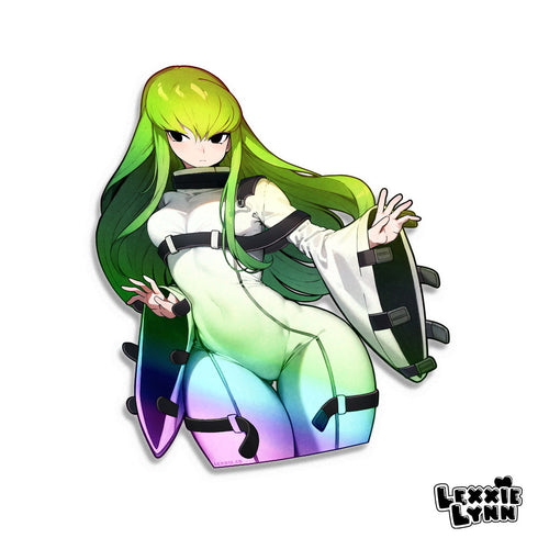 Code Geass - C.C. // Glossy Spot Holographic Vinyl Decal/Sticker