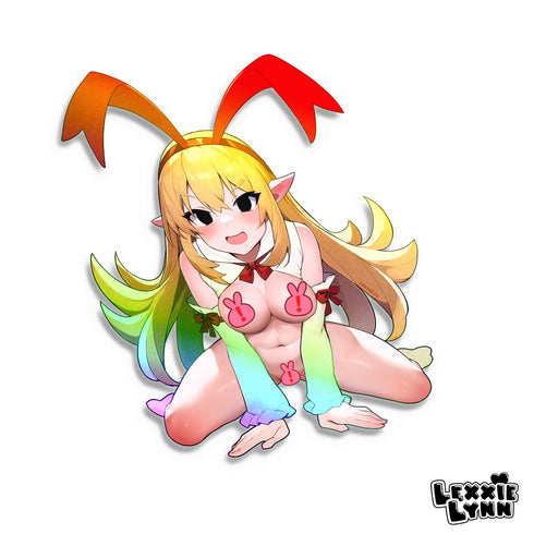 Disgaea - Flonne NSFW // Glossy Spot Holographic Vinyl Decal/Sticker