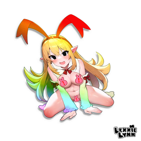 Disgaea - Flonne NSFW // Glossy Spot Holographic Vinyl Decal/Sticker